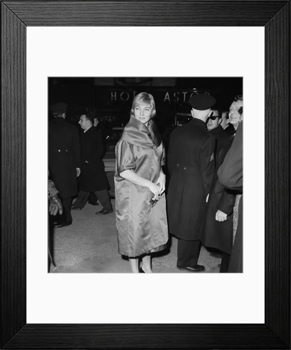 Framed Print : May Britt Arriving at a Movie Premiere