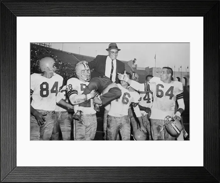 Framed Print : Vince Lombardi Receiving Victory Ride Framed Print : Vince Lombardi Receiving Victory Ride
