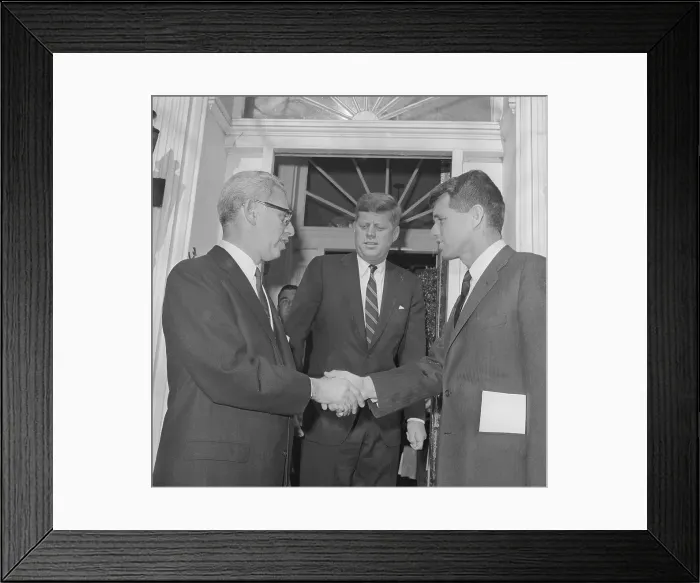 Framed Print : Robert Kennedy Being Congratulated Framed Print : Robert Kennedy Being Congratulated