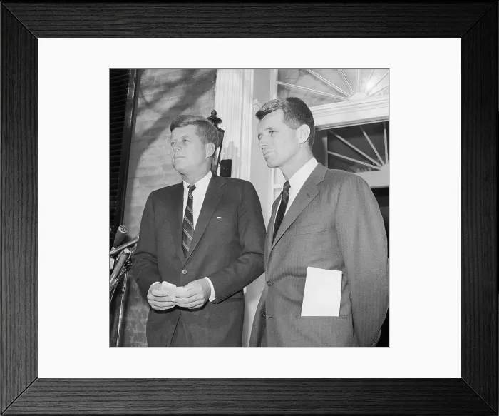 Framed Print : John Kennedy Standing with His Brother Framed Print : John Kennedy Standing with His Brother