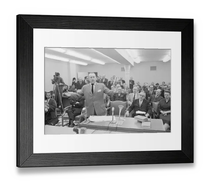 Framed Print : George Dapples Presents Petition