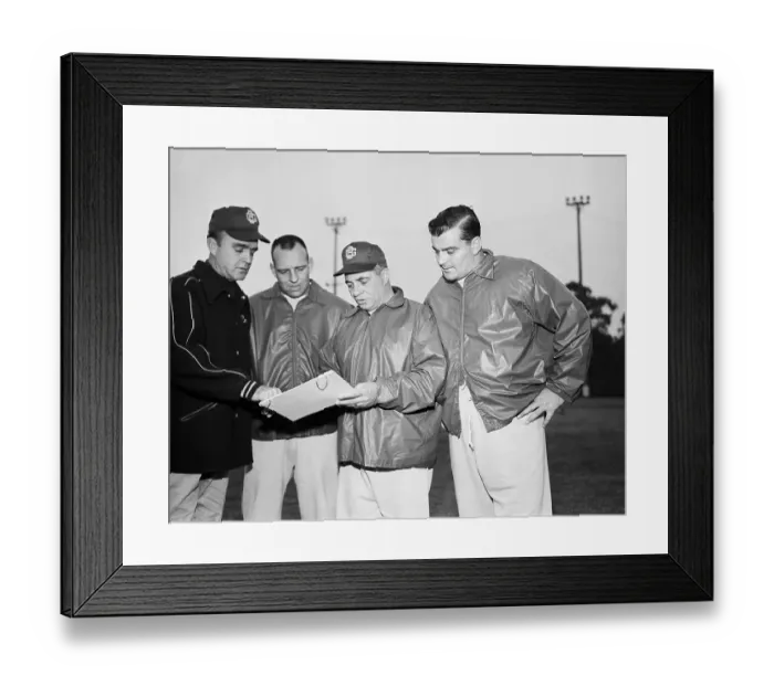 Framed Print : Coach Lombardi Explaining Football Plays Framed Print : Coach Lombardi Explaining Football Plays