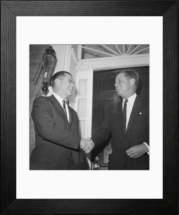 Framed Print : President-Elect John F. Kennedy With Robert McNamara Framed Print : President-Elect John F. Kennedy With Robert McNamara