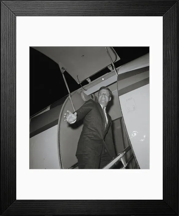 Framed Print : Presidential Candidate John F. Kennedy Boarding Plane Caroline Framed Print : Presidential Candidate John F. Kennedy Boarding Plane Caroline