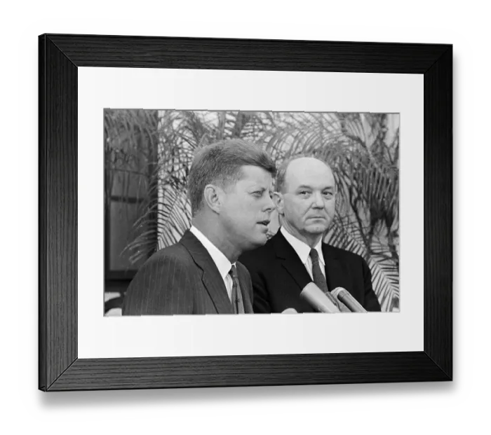 Framed Print : Kennedy Announcing New Secretary Framed Print : Kennedy Announcing New Secretary