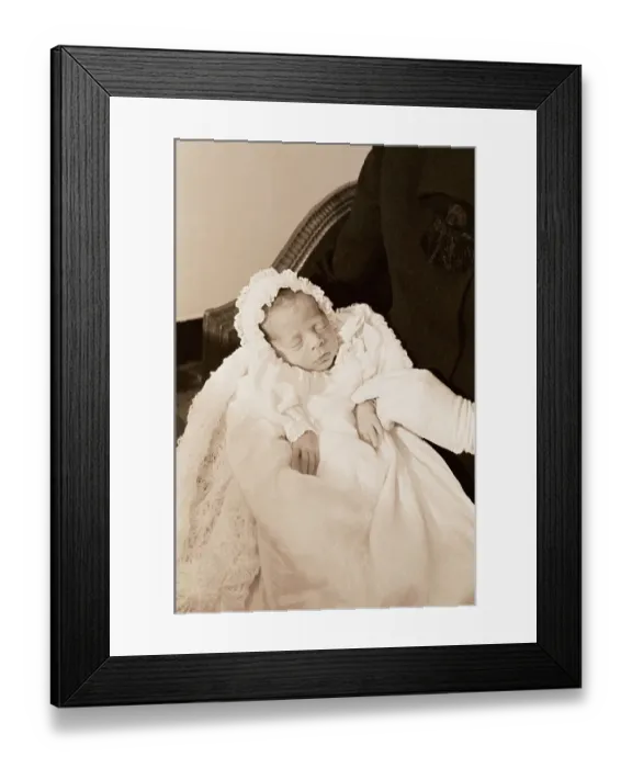 Framed Print : Portrait of John F Kennedy Jr Wearing Baptismal Gown Framed Print : Portrait of John F Kennedy Jr Wearing Baptismal Gown
