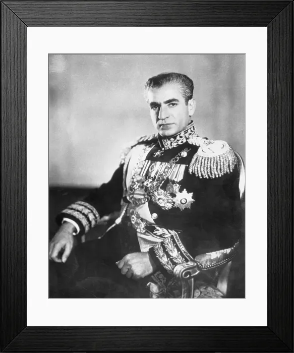 Framed Print : The Shah of Iran in Uniform