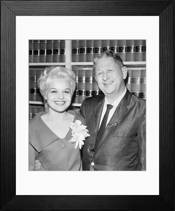 Framed Print : Glynn Wolfe with Young Bride Sherry