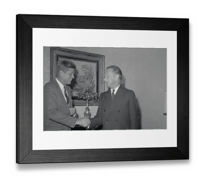 Framed Print : Presidential Candidate John F. Kennedy Shaking Hands With Secretary General of the United Nations Dag Hammarskjold Framed Print : Presidential Candidate John F. Kennedy Shaking Hands With Secretary General of the United Nations Dag Hammarskjold