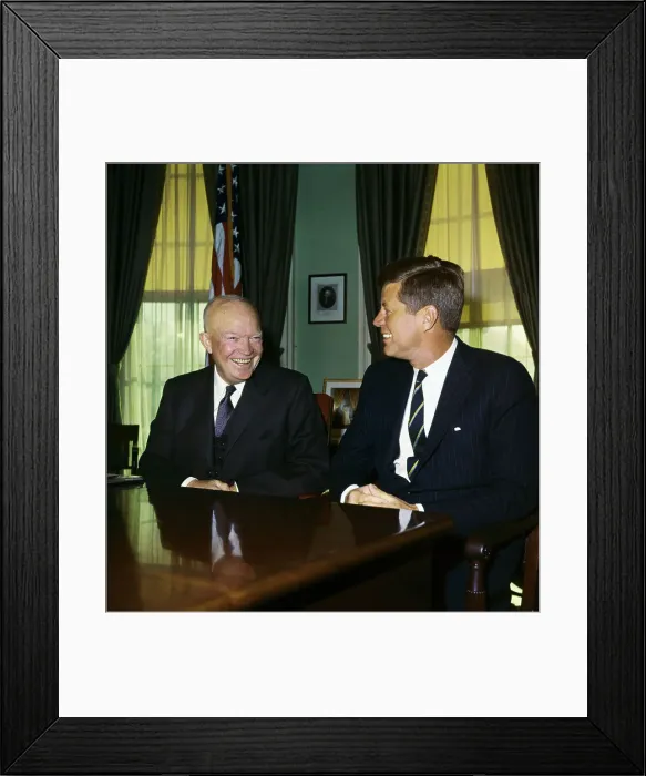 Framed Print : President Eisenhower and John F. Kennedy Framed Print : President Eisenhower and John F. Kennedy