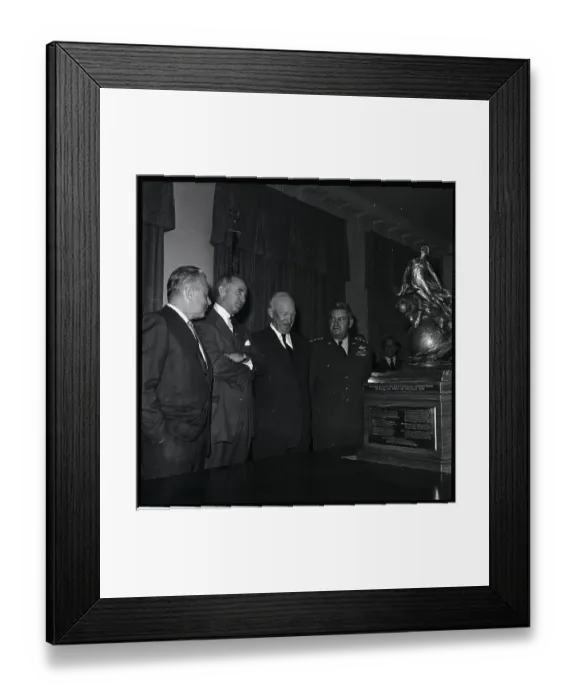 Framed Print : Dwight Eisenhower Standing with Others Framed Print : Dwight Eisenhower Standing with Others