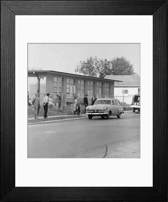 Framed Print : Children Being Escorted from School Framed Print : Children Being Escorted from School