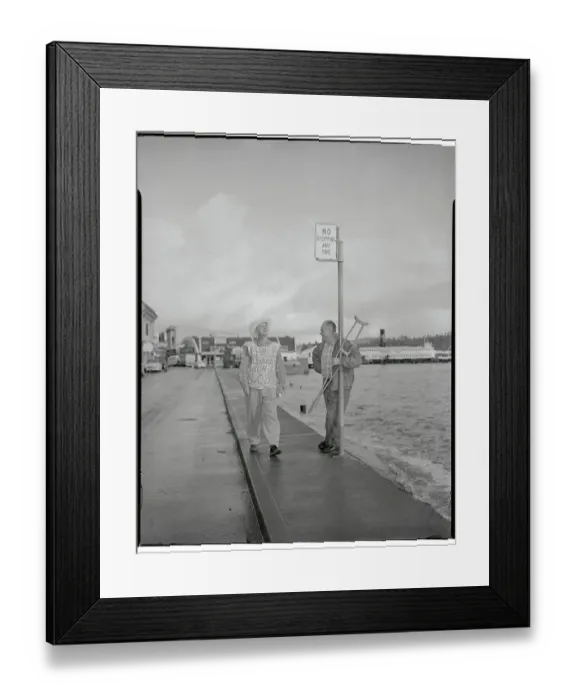 Framed Print : Election Better Hiking Along Dock