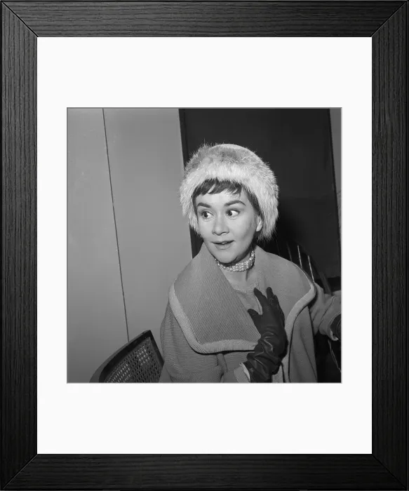 Framed Print : Joan Plowright Wearing Winter Attire Framed Print : Joan Plowright Wearing Winter Attire