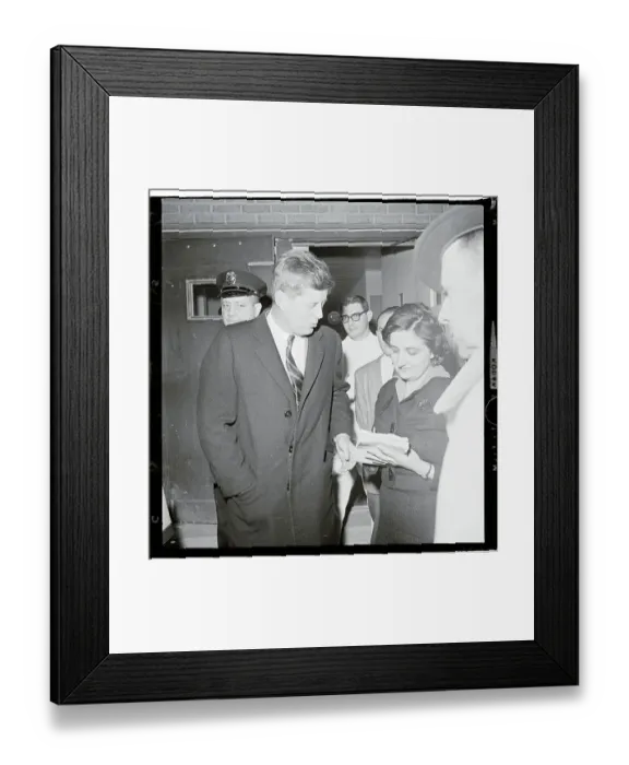 Framed Print : John F. Kennedy Interviewed by Helen Thomas Framed Print : John F. Kennedy Interviewed by Helen Thomas