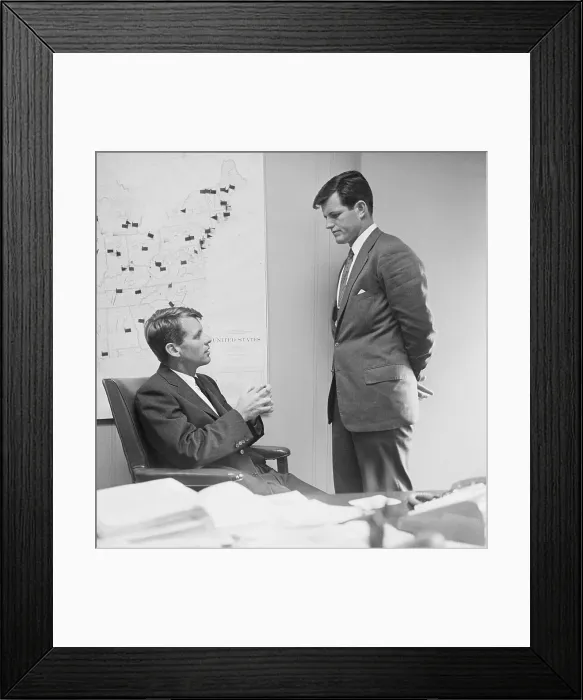 Framed Print : Edward and Robert F. Kennedy Framed Print : Edward and Robert F. Kennedy