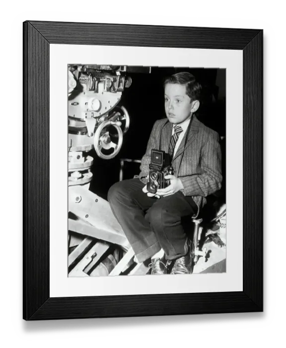 Framed Print : Jerry Mathers with Camera