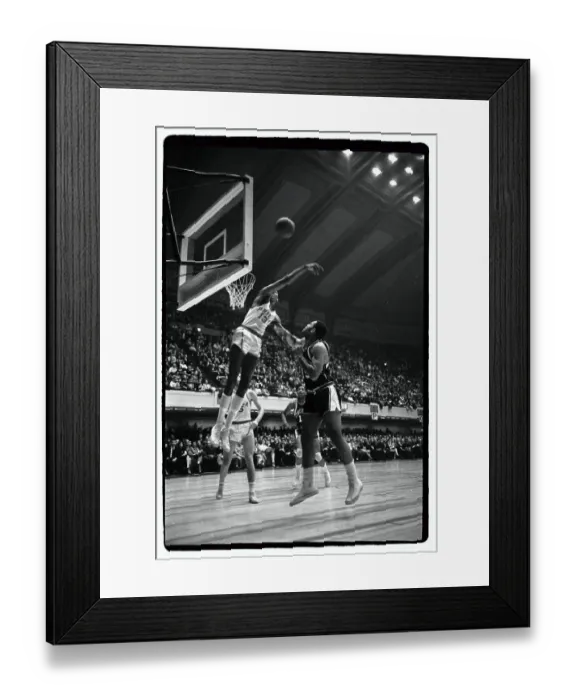 Framed Print : Wilt Chamberlain Knocks Away Shot Framed Print : Wilt Chamberlain Knocks Away Shot