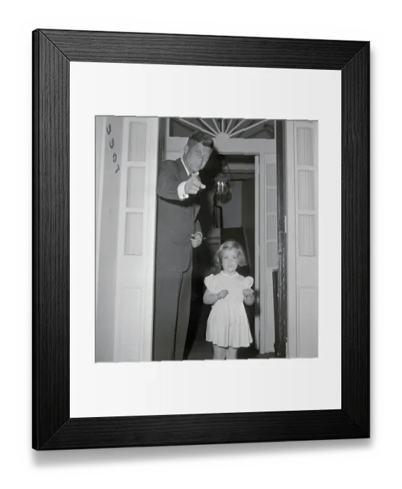 Framed Print : John F Kennedy with His Daughter Caroline Framed Print : John F Kennedy with His Daughter Caroline