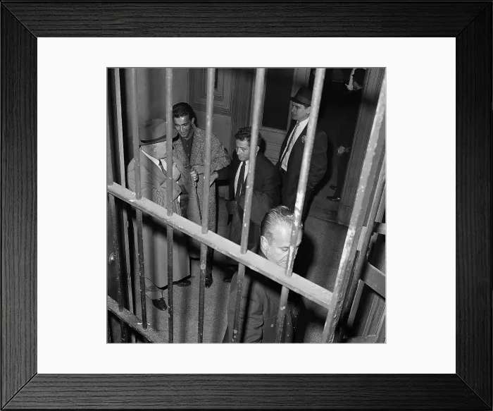 Framed Print : Norman Mailer Behind Bars In Ny Jail 60 Framed Print : Norman Mailer Behind Bars In Ny Jail 60
