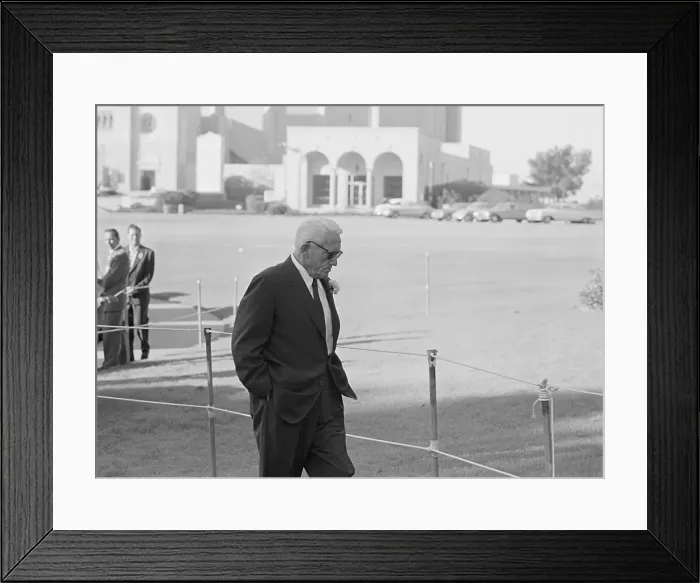 Framed Print : Spencer Tracy Arriving at Church