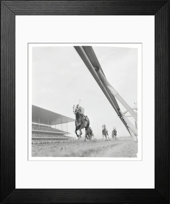 Framed Print : Horse Race at Aqueduct