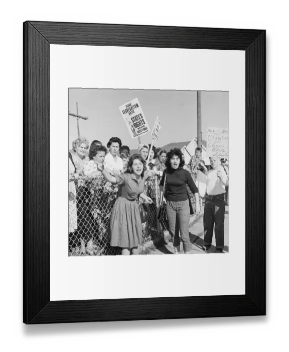 Framed Print : Teens Shout At Police Officers During Protest Framed Print : Teens Shout At Police Officers During Protest