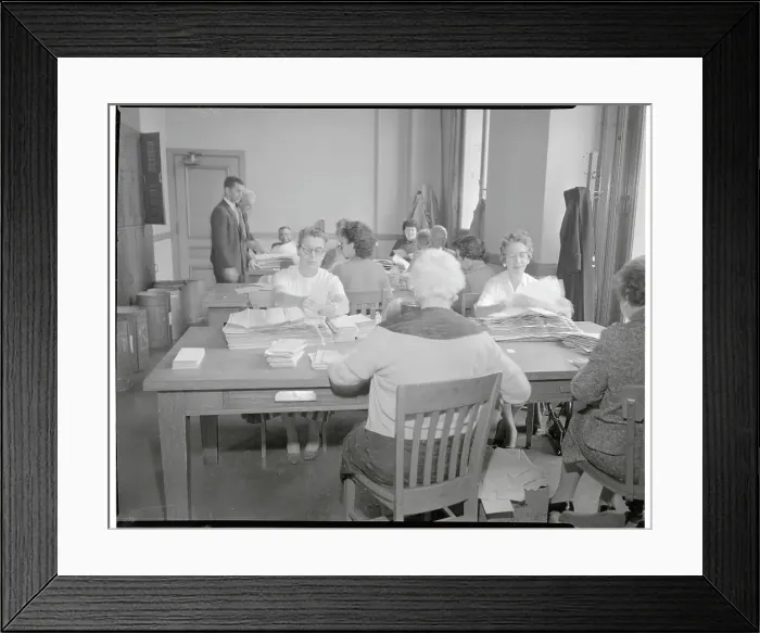 Framed Print : Ballot Takers at Work Framed Print : Ballot Takers at Work