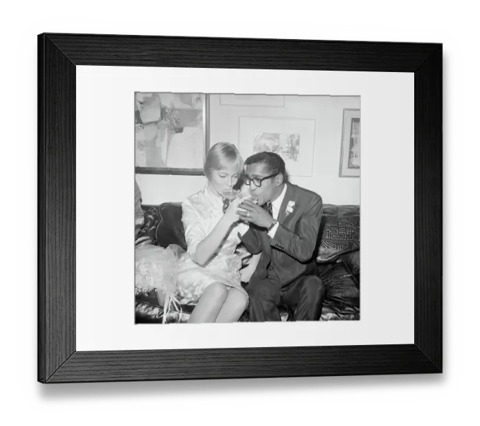 Framed Print : Sammy Davis Jr. Toasting with His Wife