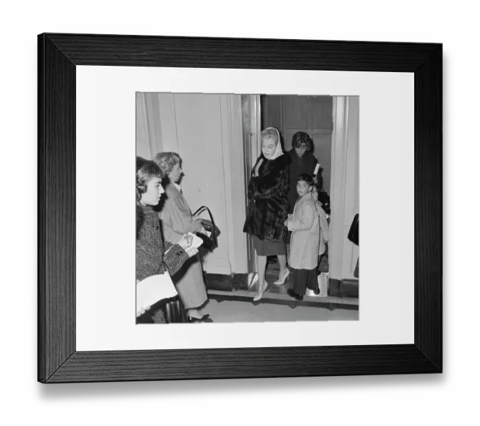 Framed Print : Actress Marilyn Monroe Walking Out of Apartment Framed Print : Actress Marilyn Monroe Walking Out of Apartment