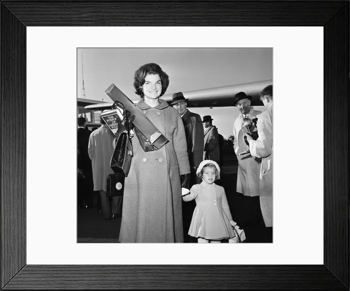 Framed Print : Jackie Kennedy with Her Daughter Caroline