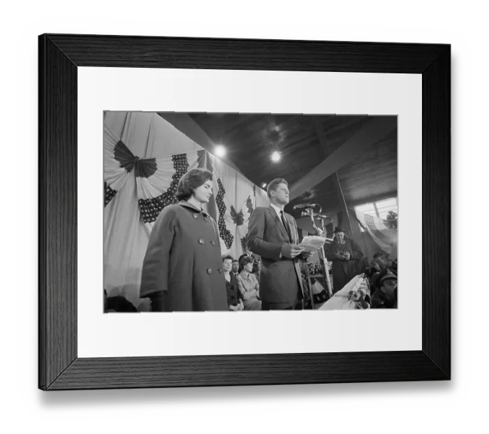 Framed Print : John Kennedy Giving Acceptance Speech Framed Print : John Kennedy Giving Acceptance Speech