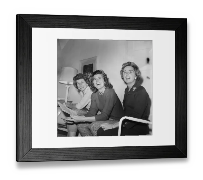 Framed Print : Kennedy Women Smiling Framed Print : Kennedy Women Smiling