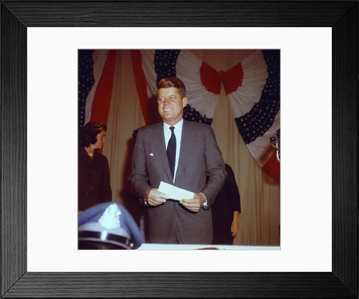 Framed Print : John F. Kennedy Speaking to Press Meet Framed Print : John F. Kennedy Speaking to Press Meet