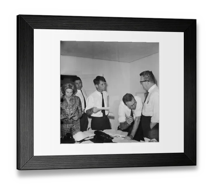 Framed Print : Robert Kennedy and Staff