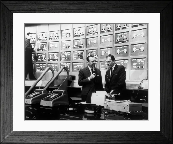 Framed Print : Cronkite and Holcomb at Election Center Framed Print : Cronkite and Holcomb at Election Center