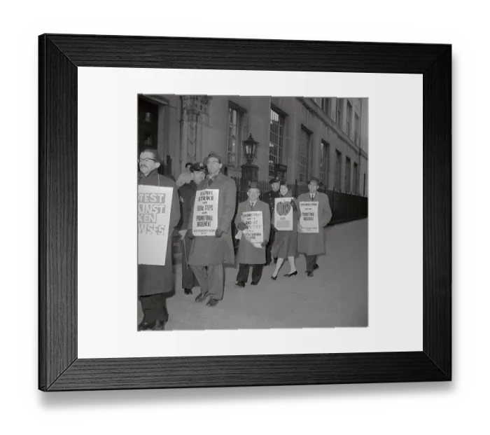 Framed Print : Teachers Striking in New York Framed Print : Teachers Striking in New York