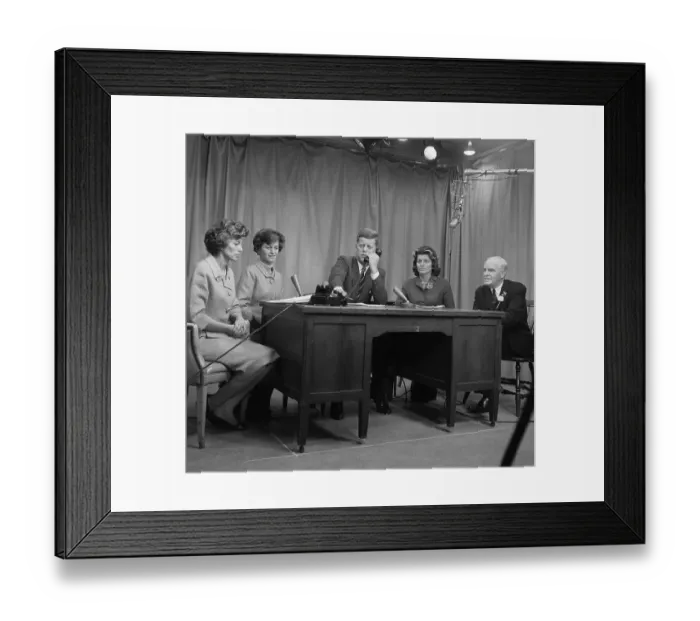 Framed Print : John F. Kennedy On Phone with His Brother Framed Print : John F. Kennedy On Phone with His Brother