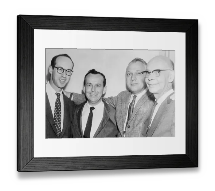 Framed Print : L. B. Sullivan Posing with Attorneys Framed Print : L. B. Sullivan Posing with Attorneys