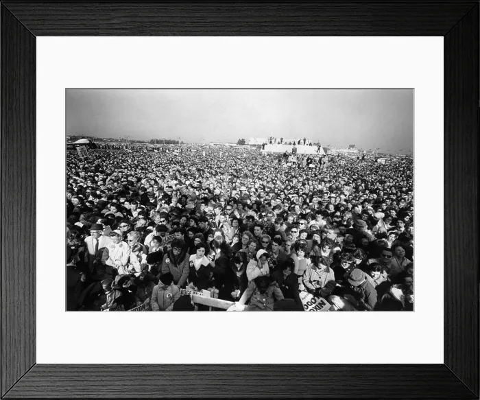 Framed Print : Crowd Waits for Dwight Eisenhower and Richard Nixon Framed Print : Crowd Waits for Dwight Eisenhower and Richard Nixon