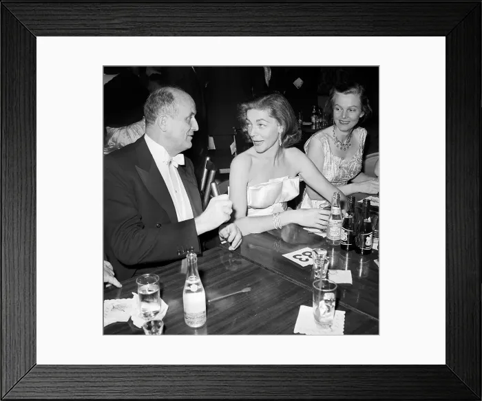 Framed Print : Lauren Bacall Eats and Talks at Opera Framed Print : Lauren Bacall Eats and Talks at Opera
