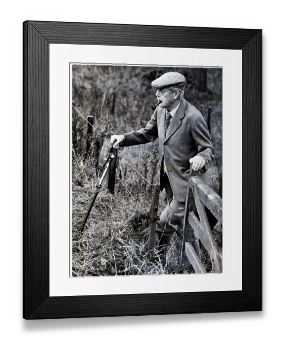 Framed Print : Harold MacMillan Enjoys a Pipe Framed Print : Harold MacMillan Enjoys a Pipe