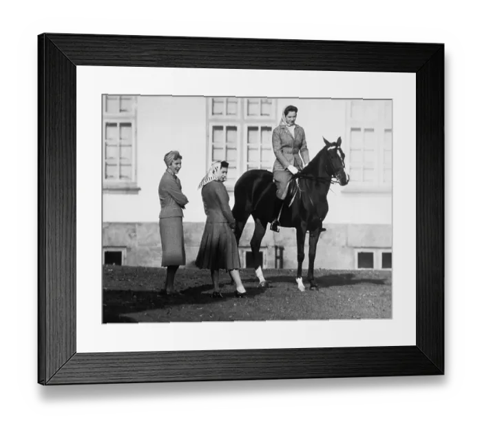 Framed Print : British and Danish Royalty in Courtyard Framed Print : British and Danish Royalty in Courtyard