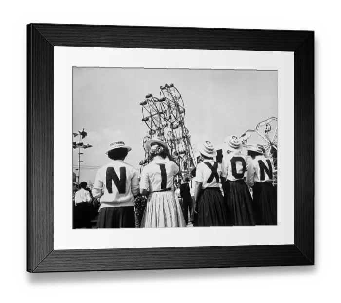 Framed Print : Backing Their Man, Nixon! Framed Print : Backing Their Man, Nixon!