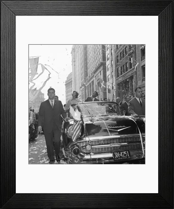 Framed Print : John F. Kennedy and Wife in Parade