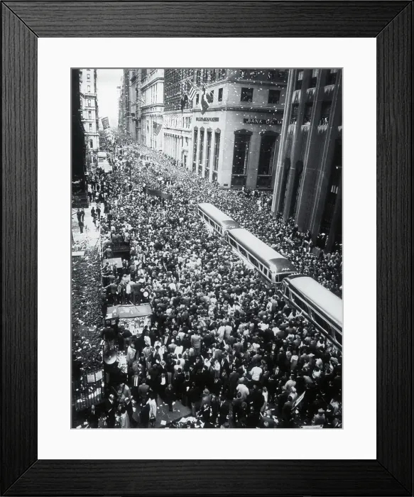 Framed Print : Massive Crowd on Broadway During Parade for John Kennedy Framed Print : Massive Crowd on Broadway During Parade for John Kennedy