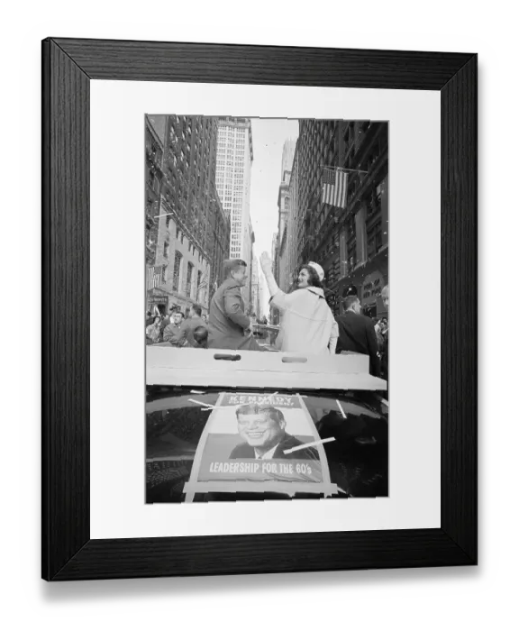 Framed Print : Senator John Kennedy and Jackie Kennedy in Ticker Tape Parade Framed Print : Senator John Kennedy and Jackie Kennedy in Ticker Tape Parade