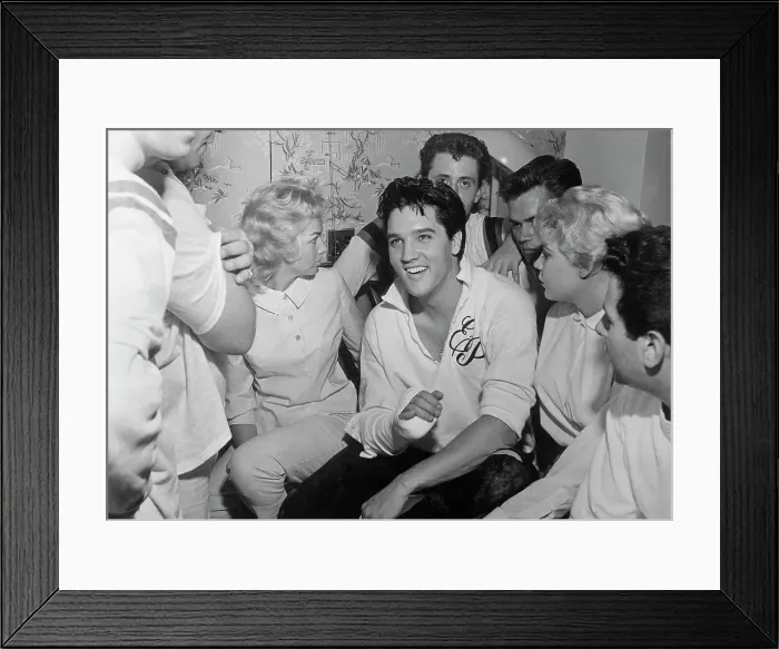 Framed Print : Elvis Presley Hanging out with Friends Framed Print : Elvis Presley Hanging out with Friends