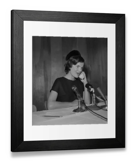 Framed Print : Jackie Kennedy Making Calling for Kennedy Call Framed Print : Jackie Kennedy Making Calling for Kennedy Call