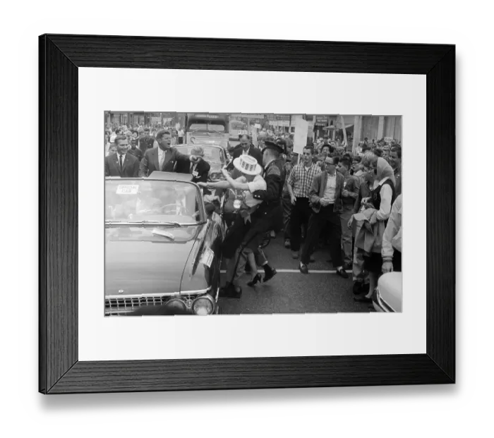 Framed Print : Police Action During John F. Kennedy Presence Framed Print : Police Action During John F. Kennedy Presence